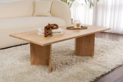 Couchtisch Sabin - 100% MELAMINE - Saphireiche - 40 x 60 x 119 cm