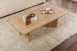 Couchtisch Sabin - 100% MELAMINE - Saphireiche - 40 x 60 x 119 cm