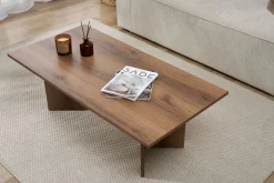 Couchtisch Sabin - 100% MELAMINE - Walnuss - 40 x 60 x 119 cm