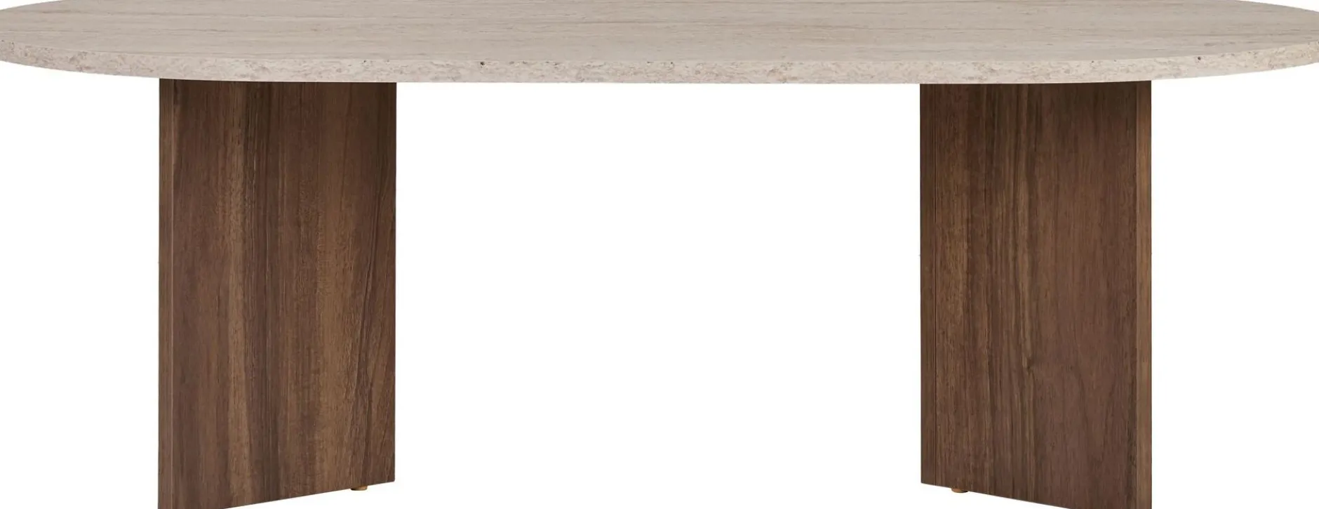 Couchtisch Sable - 100% MELAMINE - Travertin - 40 x 60 x 119 cm