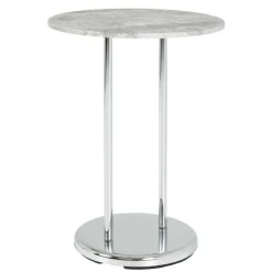 Couchtisch Sebastian - 40x40x55 cm - Betonoptik/Stahl