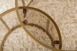 Couchtisch-Set Aurum - 100% TEMPERED GLASS - Gold - 43 x 60 x 60 cm