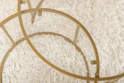 Couchtisch-Set Aurum - 100% TEMPERED GLASS - Gold - 43 x 80 x 80 cm