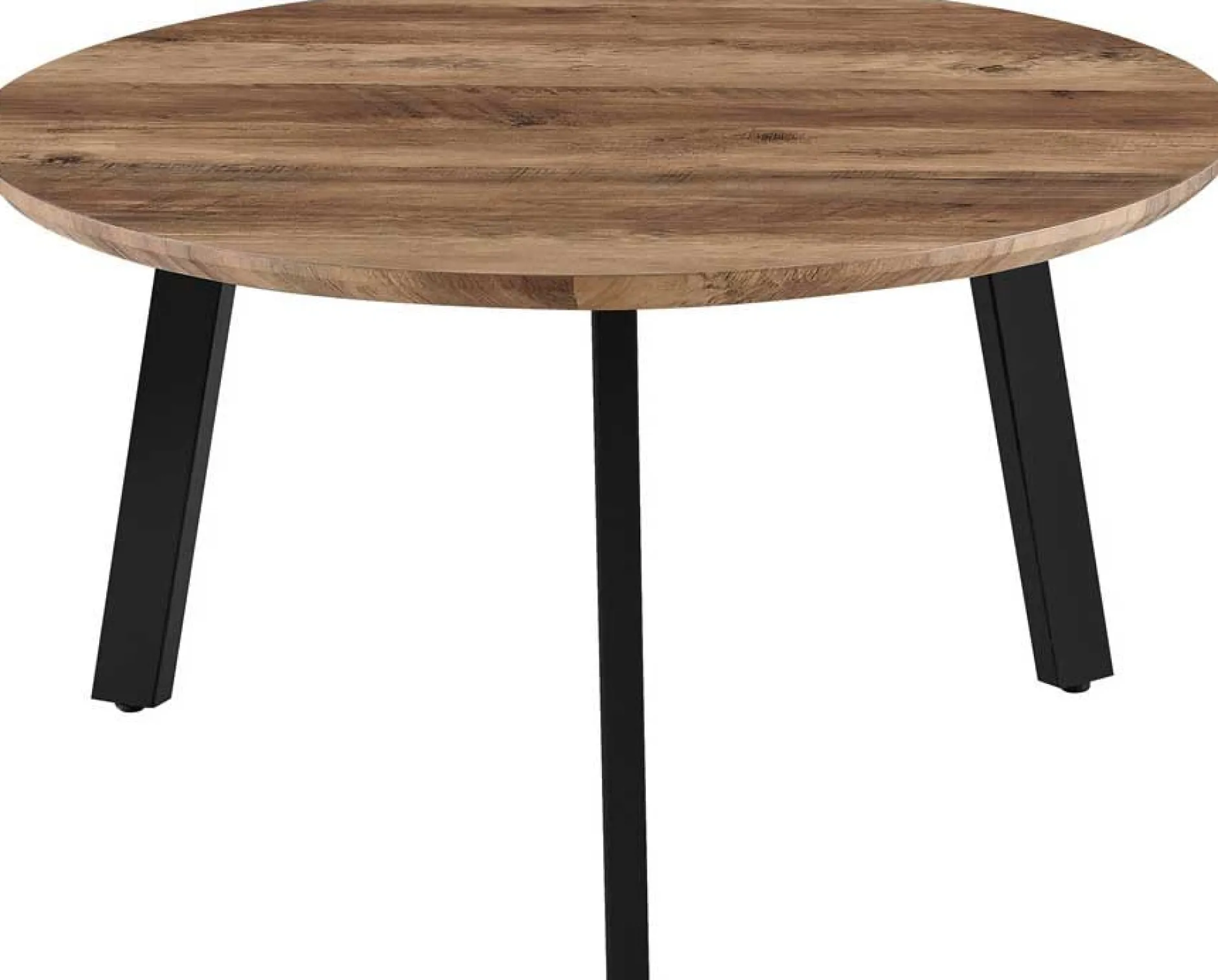 Couchtisch-Set Aziz - Ø50x50cm und Ø80x45cm - Mangoholz/schwarz