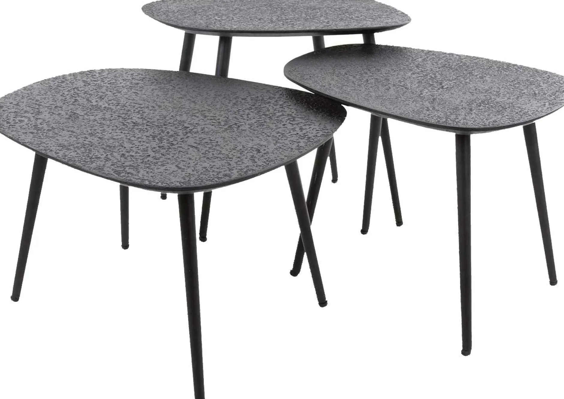 Couchtisch-Set Dragusin | 62 x 51 x 36 cm | Schwarz