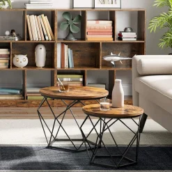 Couchtisch-Set Dylano | Großer und kleiner Couchtisch | Rostbraun