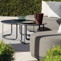 Couchtisch-Set Lagos Gescova - Aluminium & Keramik - Schwarz