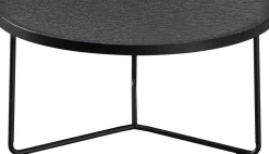 Couchtisch-Set Melia - Ø50x50cm und Ø80x40cm - Glas - schwarz