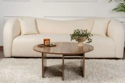 Couchtisch-Set Moira - Ø90x41cm - 2 Tische - Walnuss-Dekor
