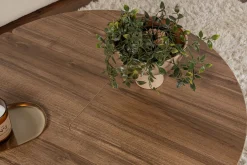 Couchtisch-Set Moira - Ø90x41cm - 2 Tische - Walnuss-Dekor