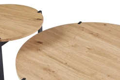 Couchtisch-Set Pola | Ø80 x 40 cm; Ø45 x 50 cm | Design Old Oak