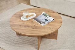 Couchtisch Soleil - 100% MELAMINE - Atlantik-Kiefer - 40 x 90 x 90 cm