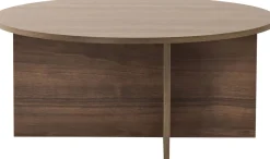 Couchtisch Soleil - 100% MELAMINE - Walnuss - 40 x 90 x 90 cm
