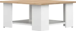 Couchtisch Square 67x67 - weiß/Eiche