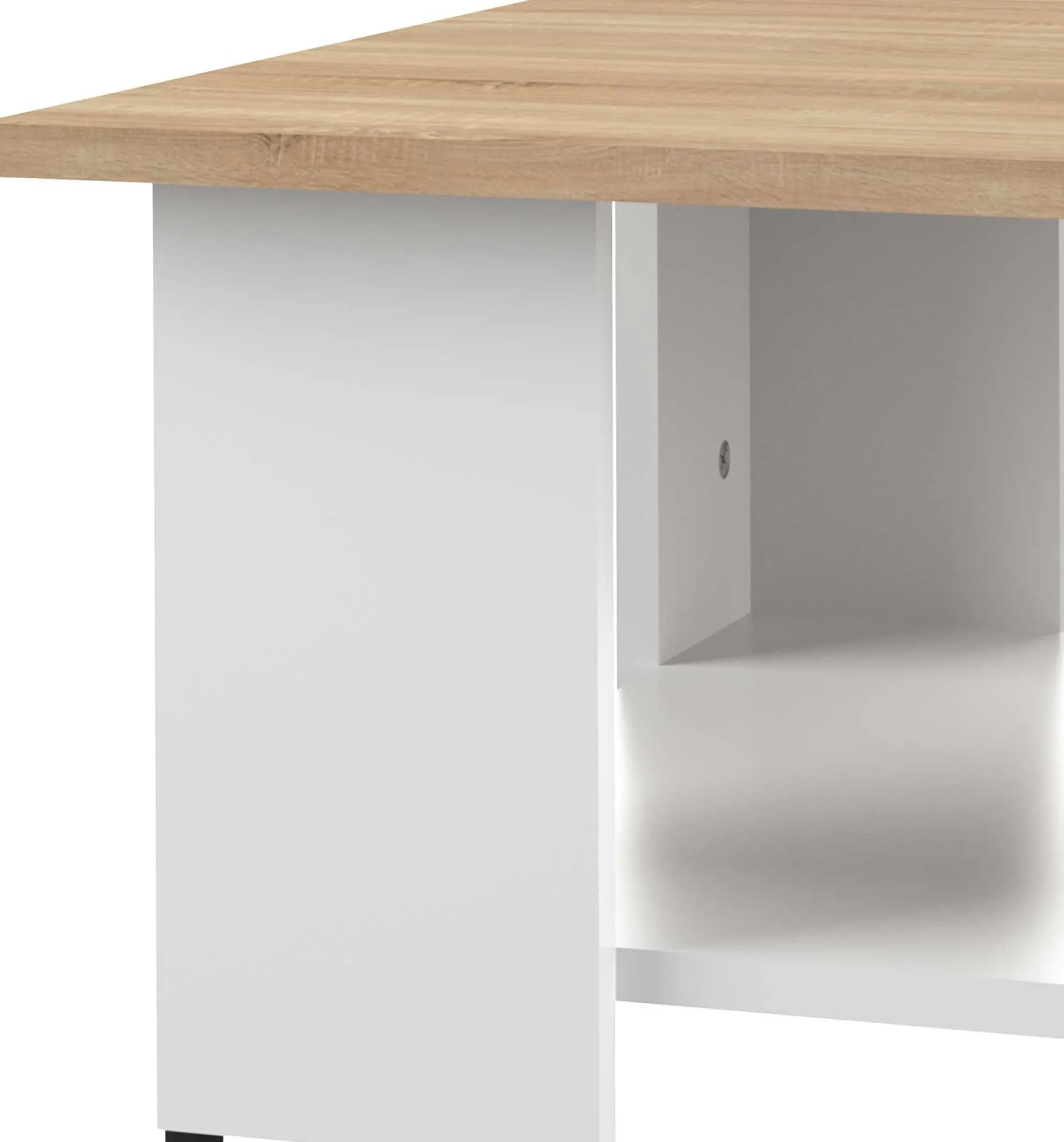 Couchtisch Square 67x67 - weiß/Eiche