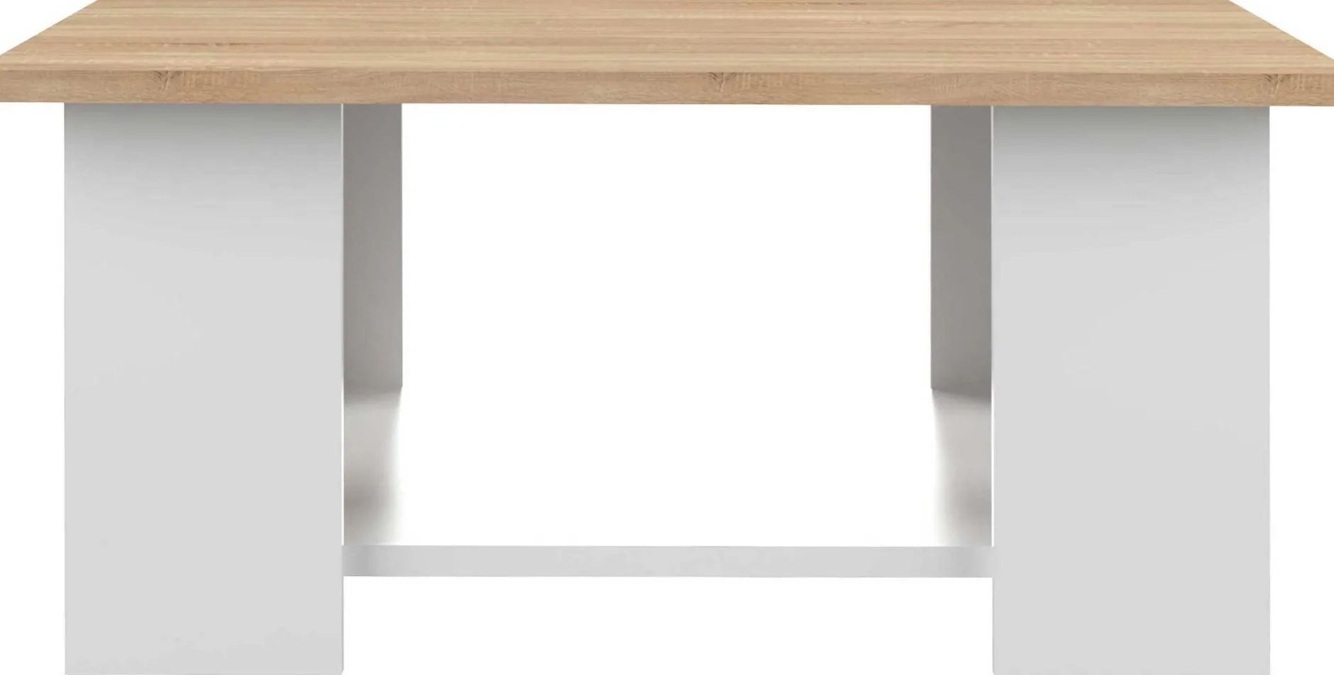 Couchtisch Square 67x67 - weiß/Eiche