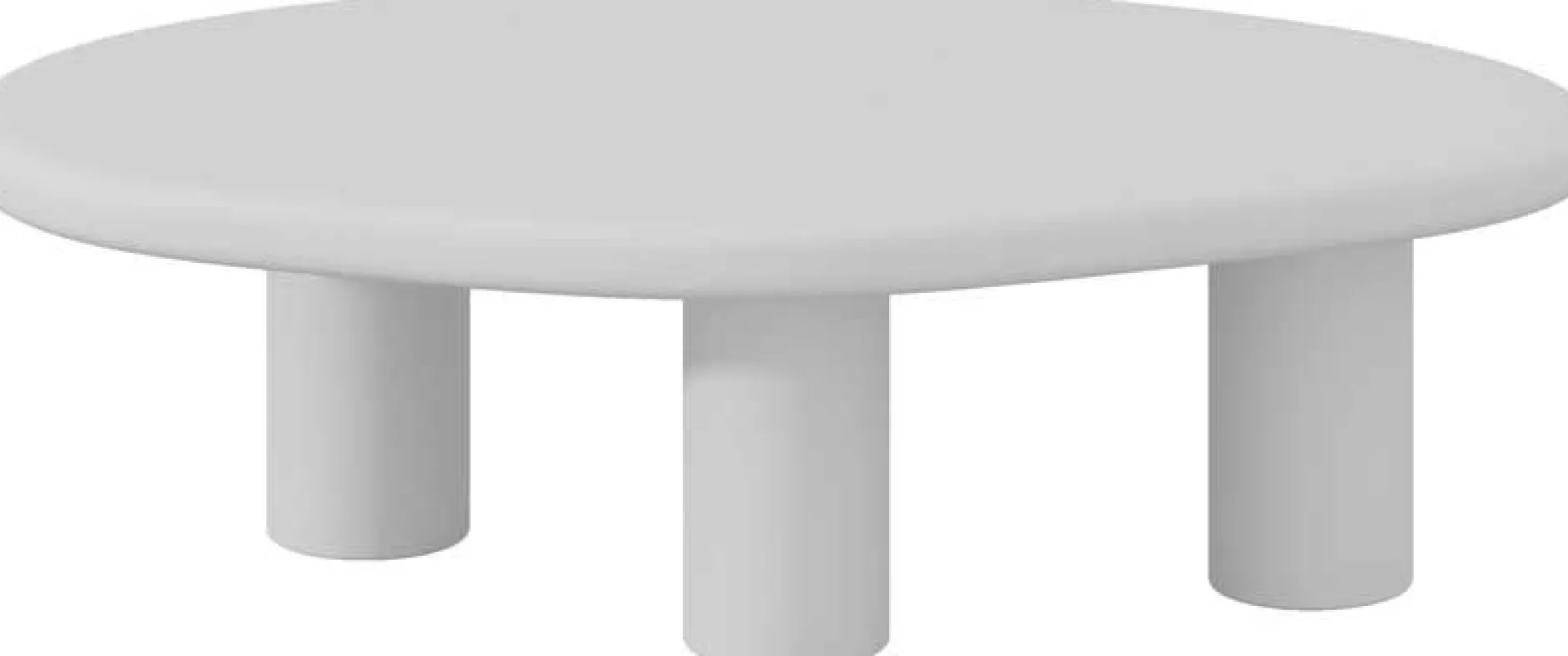 Couchtisch Tavares - 120x70x40cm - organische Form - ecru