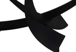 Couchtisch Weston - Ø90x41cm - Glas und Metall - schwarz