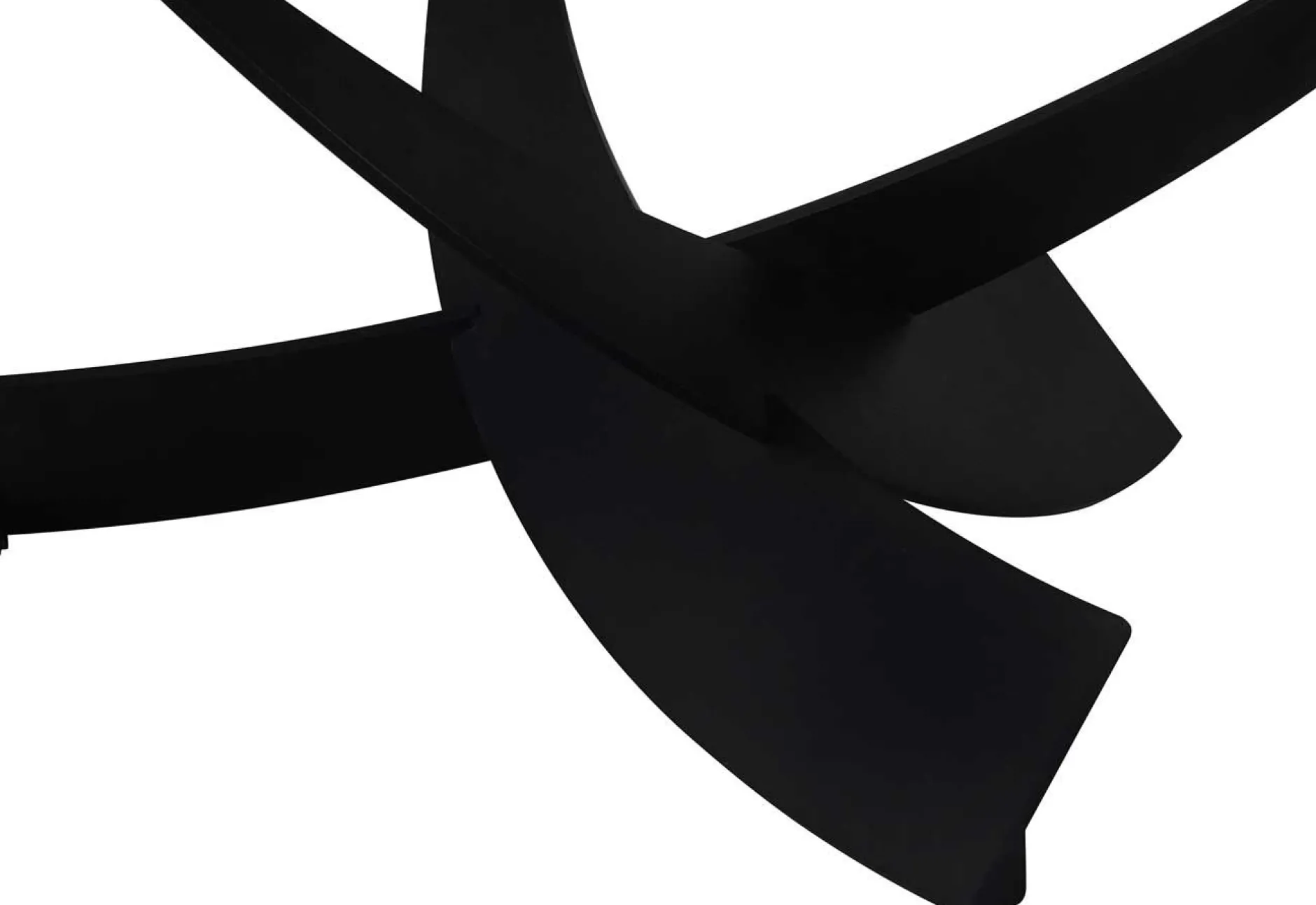 Couchtisch Weston - Ø90x41cm - Glas und Metall - schwarz