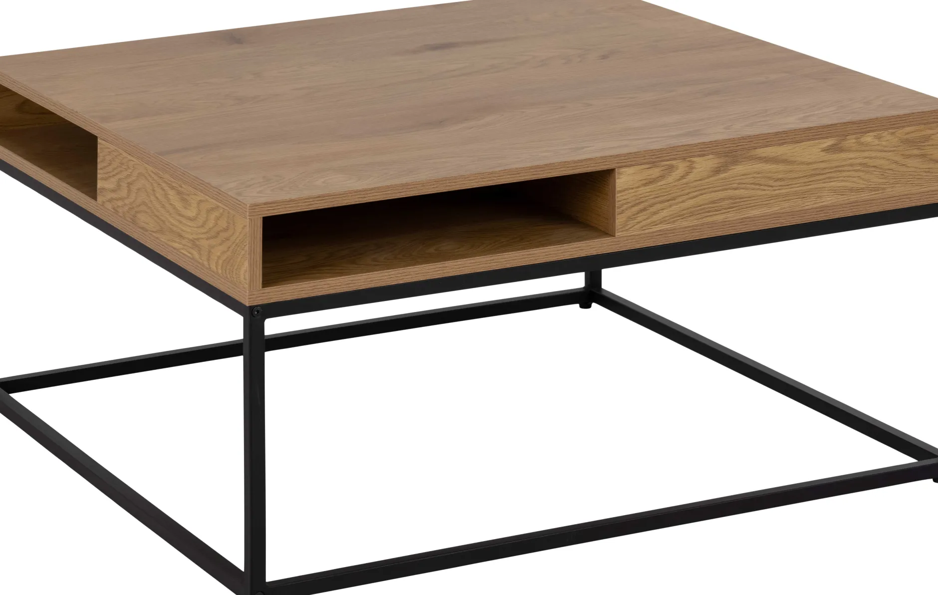 Couchtisch Willford 80x80 - Eiche/schwarz