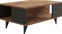 Couchtisch Yuka - 100% MELAMINE - Nussbaum - 90 x 39,5 x 60 cm