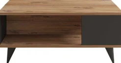 Couchtisch Yuka - 100% MELAMINE - Nussbaum - 90 x 39,5 x 60 cm