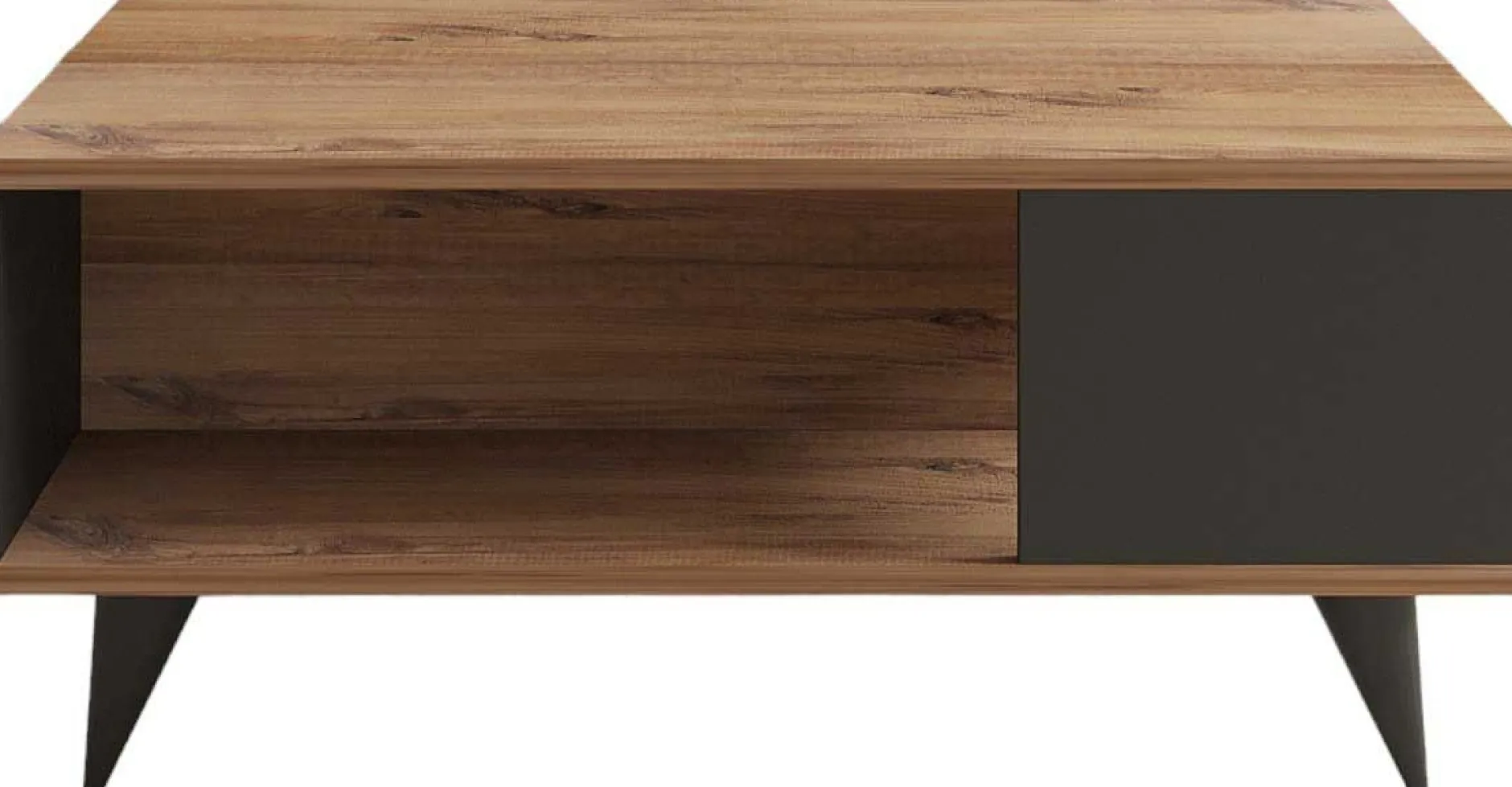 Couchtisch Yuka - 100% MELAMINE - Nussbaum - 90 x 39,5 x 60 cm