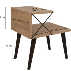 Cross Nachttisch | 100 % MELAMIN | Kiefer