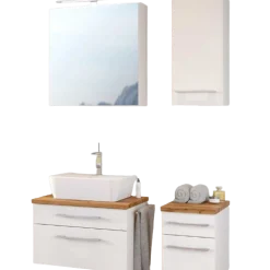 DasaBadezimmer : Spiegelschrank, Waschbeckenschrank, Hängeschränke - weiß