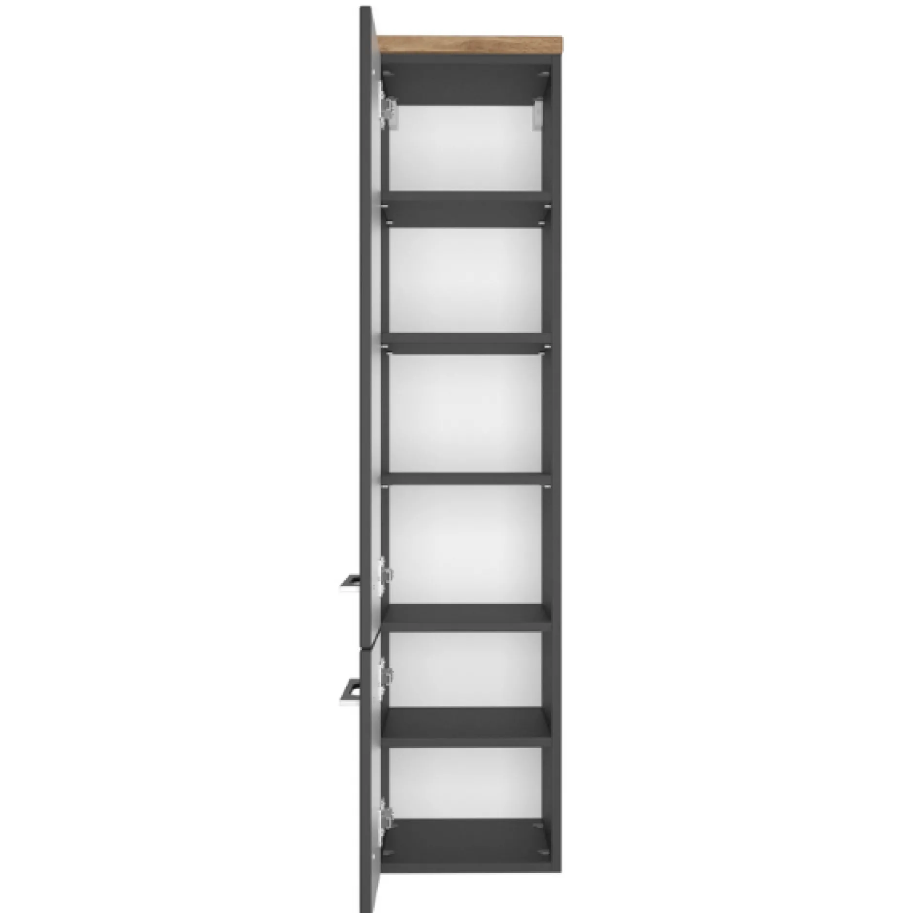 DasaBadezimmer : Säulenschrank, Spiegel, Waschtischunterschrank, Wandregale - graphitgrau