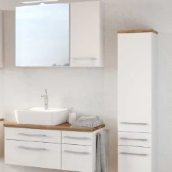 DasaBadezimmer : Wandschrank, Spiegelschrank, Waschtischschrank, Säulenschrank - weiß