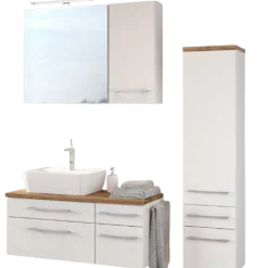 DasaBadezimmer : Wandschrank, Spiegelschrank, Waschtischschrank, Säulenschrank - weiß