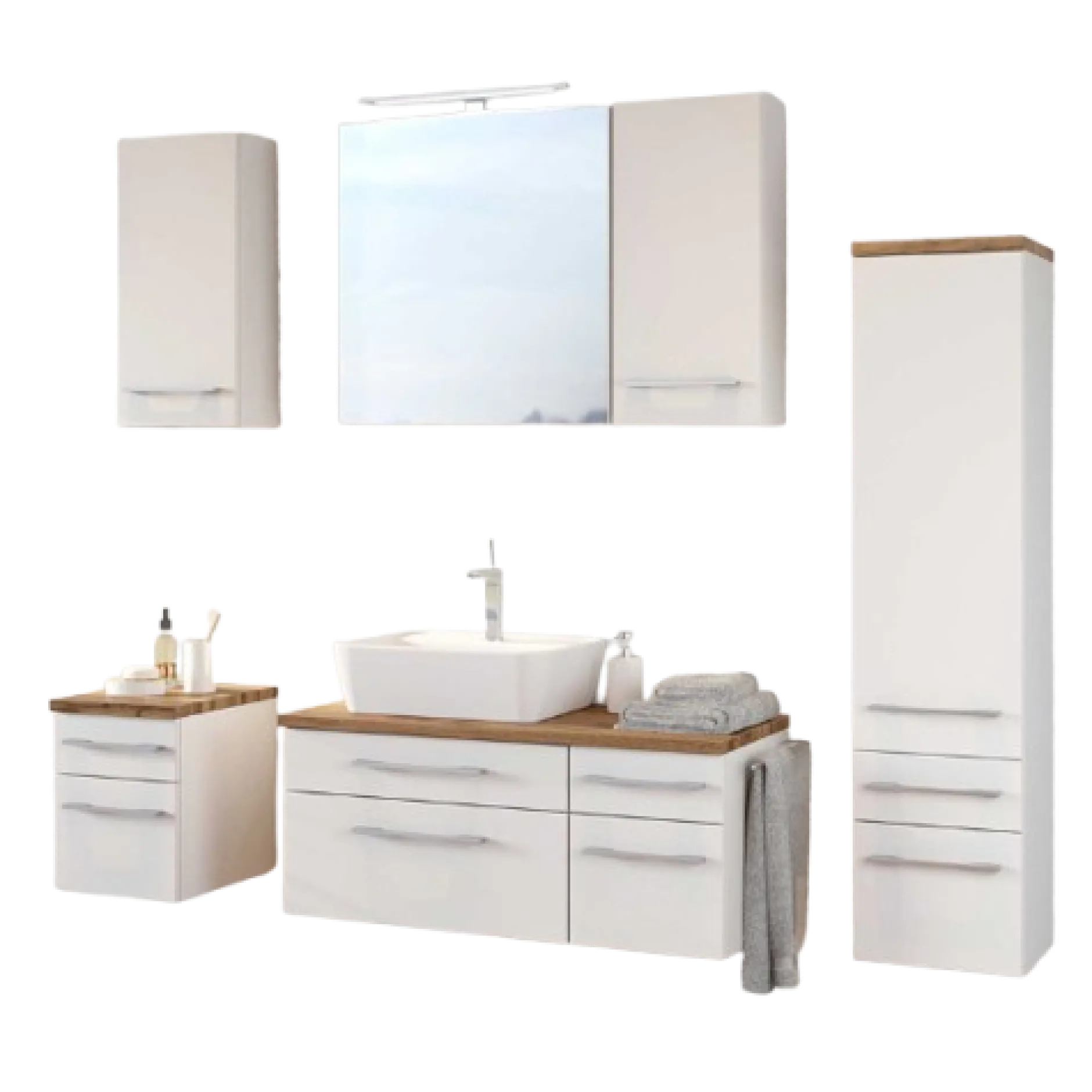 DasaBadezimmer : Wandschränke, Spiegelschrank, Waschtischschrank, Säulenschrank - weiß