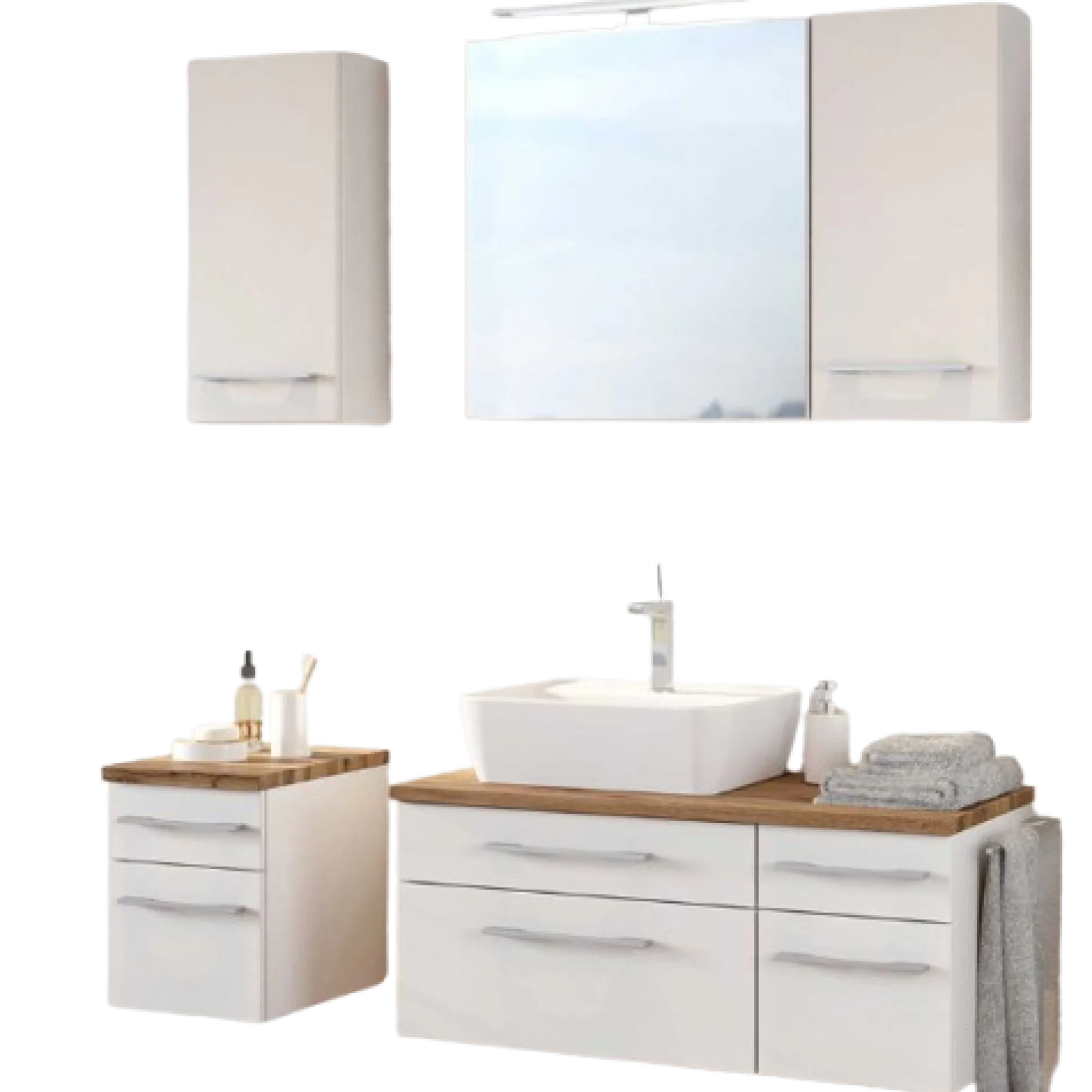 DasaBadezimmer : Wandschränke, Spiegelschrank, Waschbeckenschrank - weiß