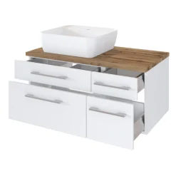DasaBadezimmer : Wandschränke, Spiegelschrank, Waschbeckenschrank - weiß