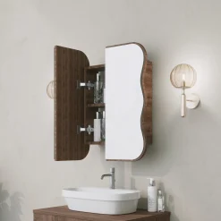 Day Dream Badezimmerschrank | 100 % Hartfaserplatte | Walnuss