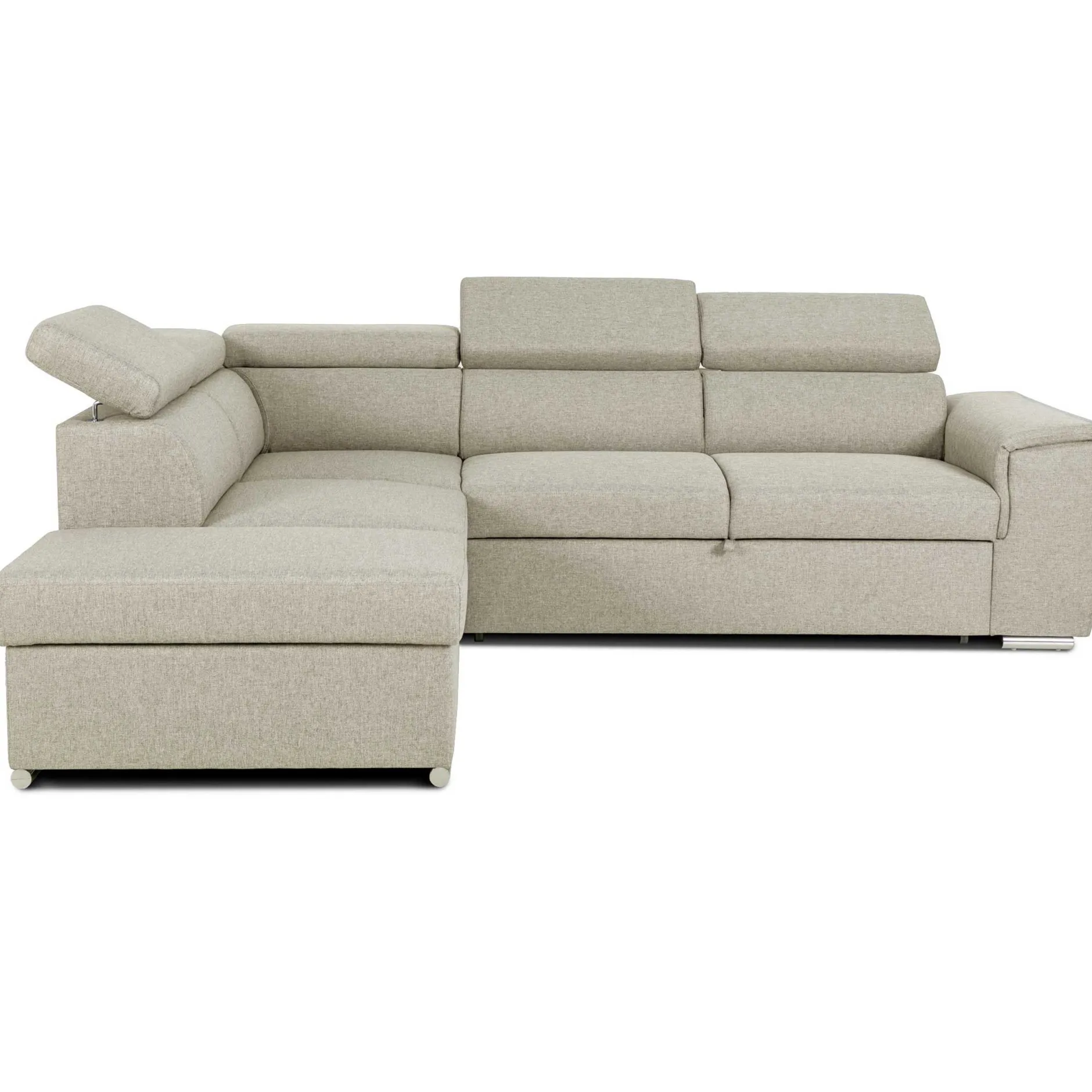 Daytona Ecksofa links - verstellbare Rückenlehnen - beige