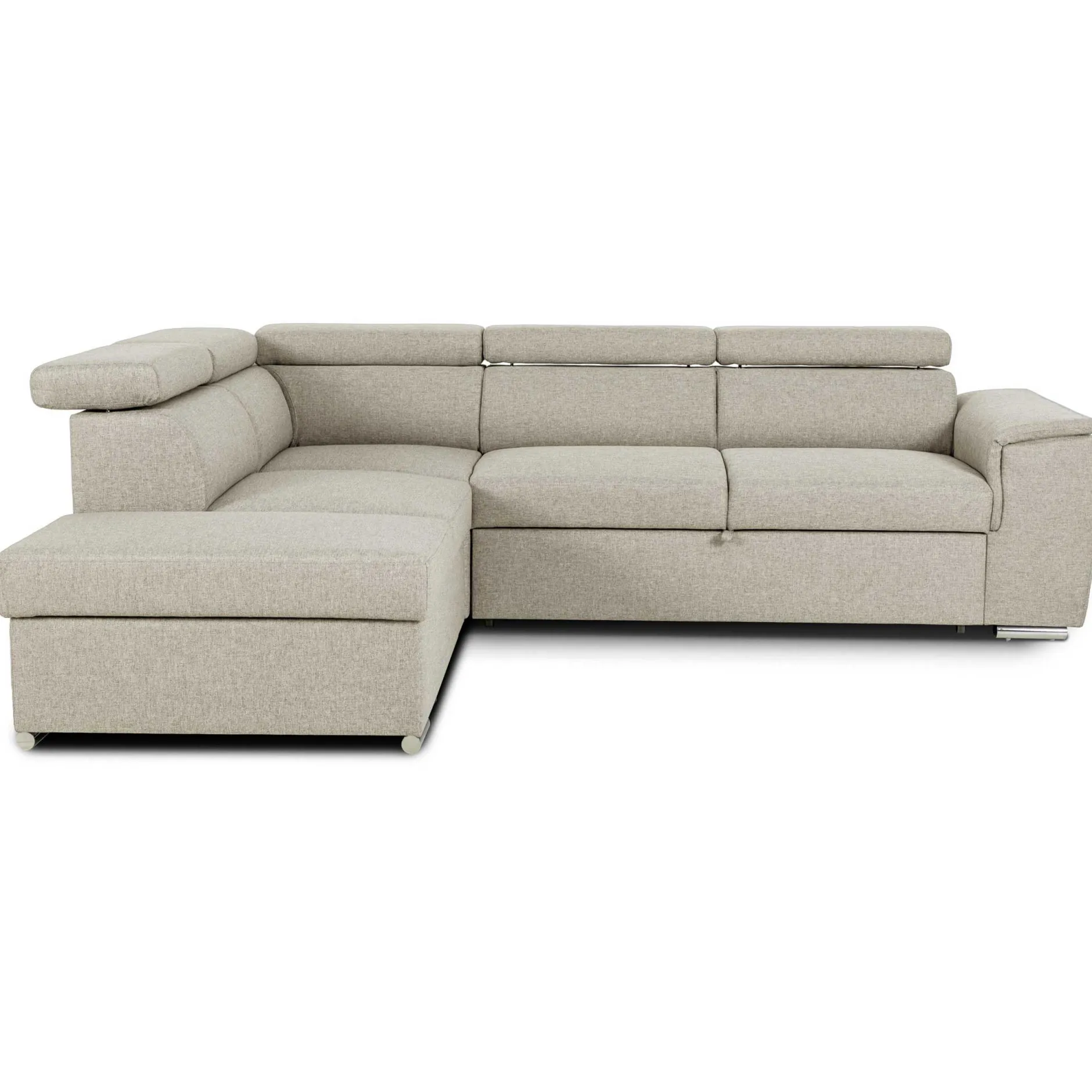 Daytona Ecksofa links - verstellbare Rückenlehnen - beige