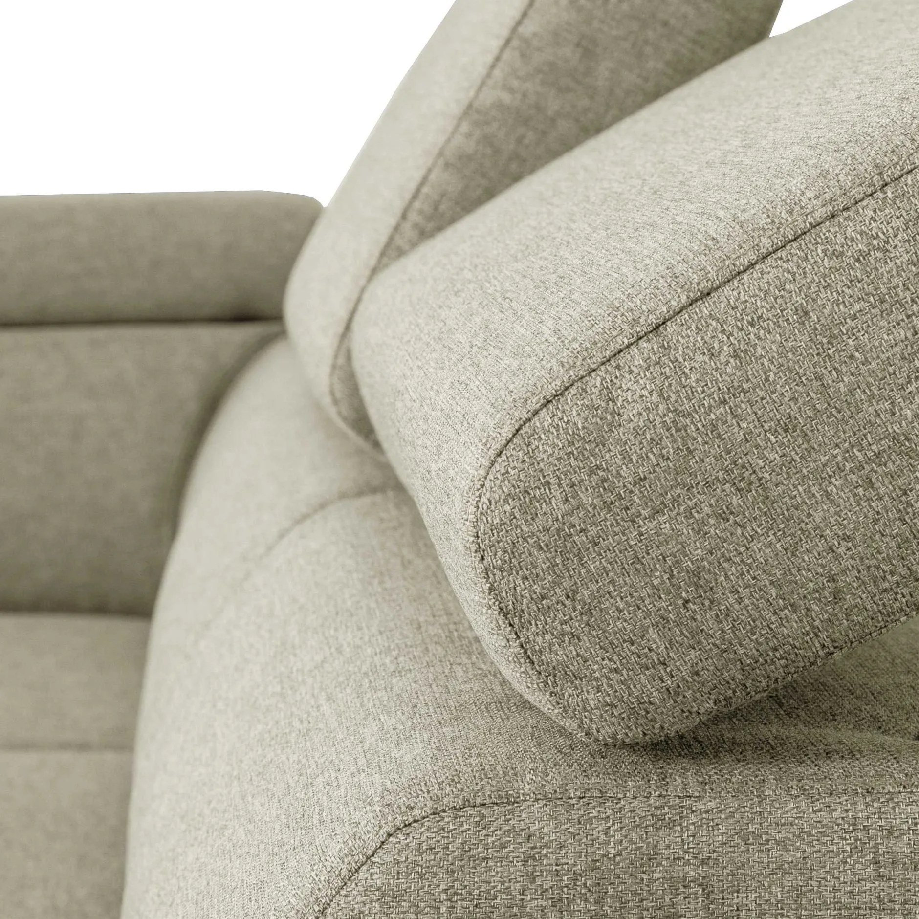 Daytona Ecksofa links - verstellbare Rückenlehnen - beige