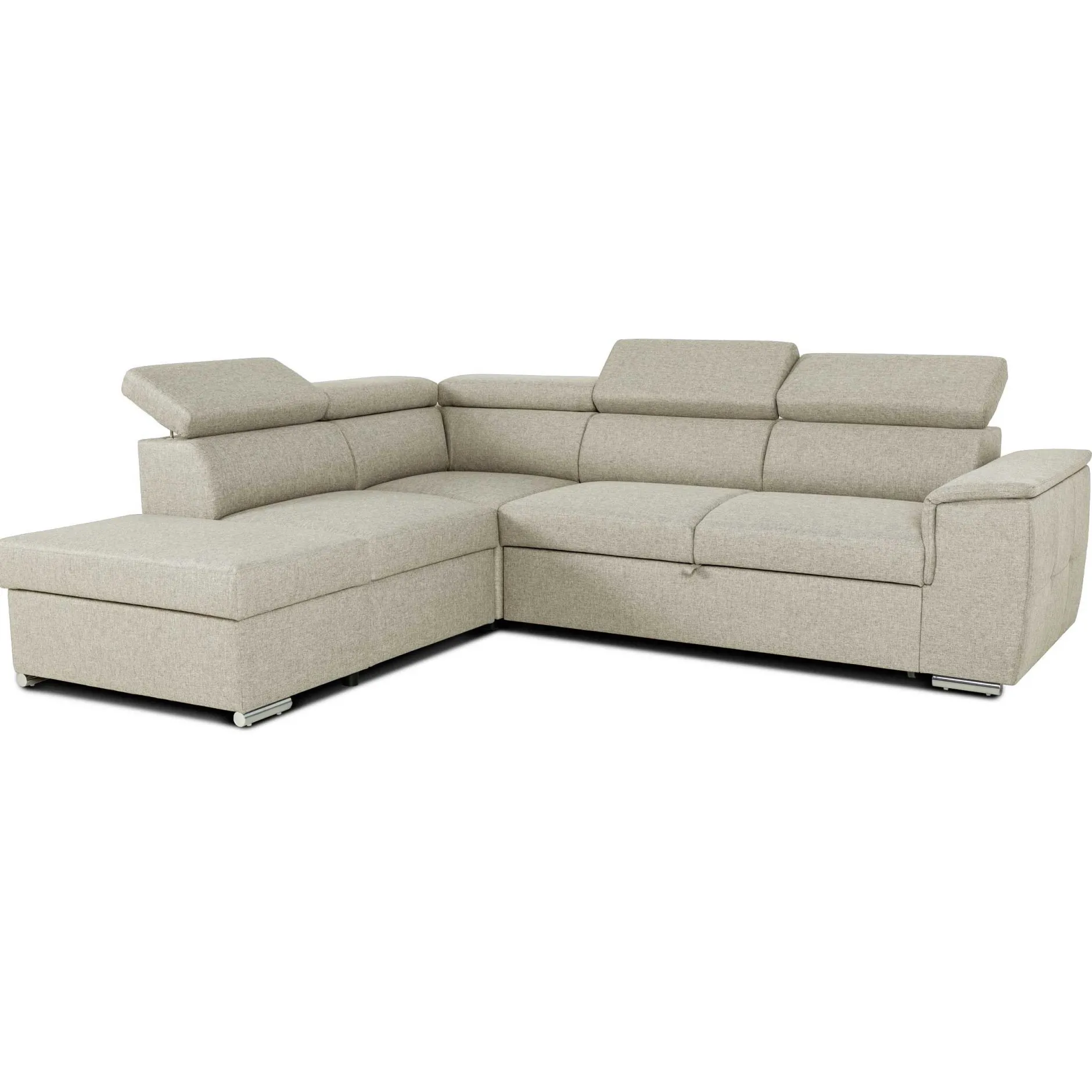 Daytona Ecksofa links - verstellbare Rückenlehnen - beige