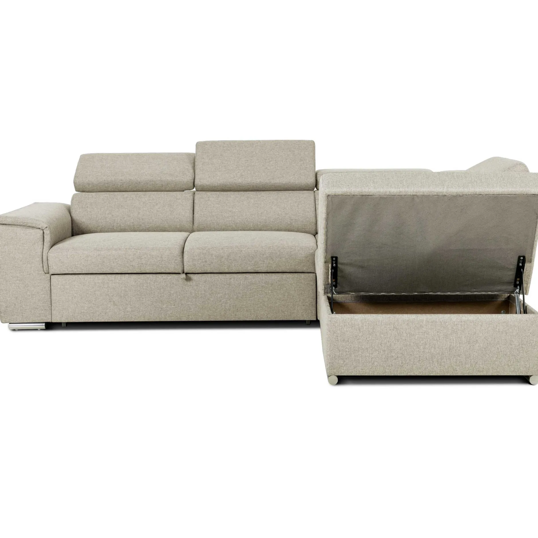 Daytona Ecksofa rechts - verstellbare Rückenlehnen - beige