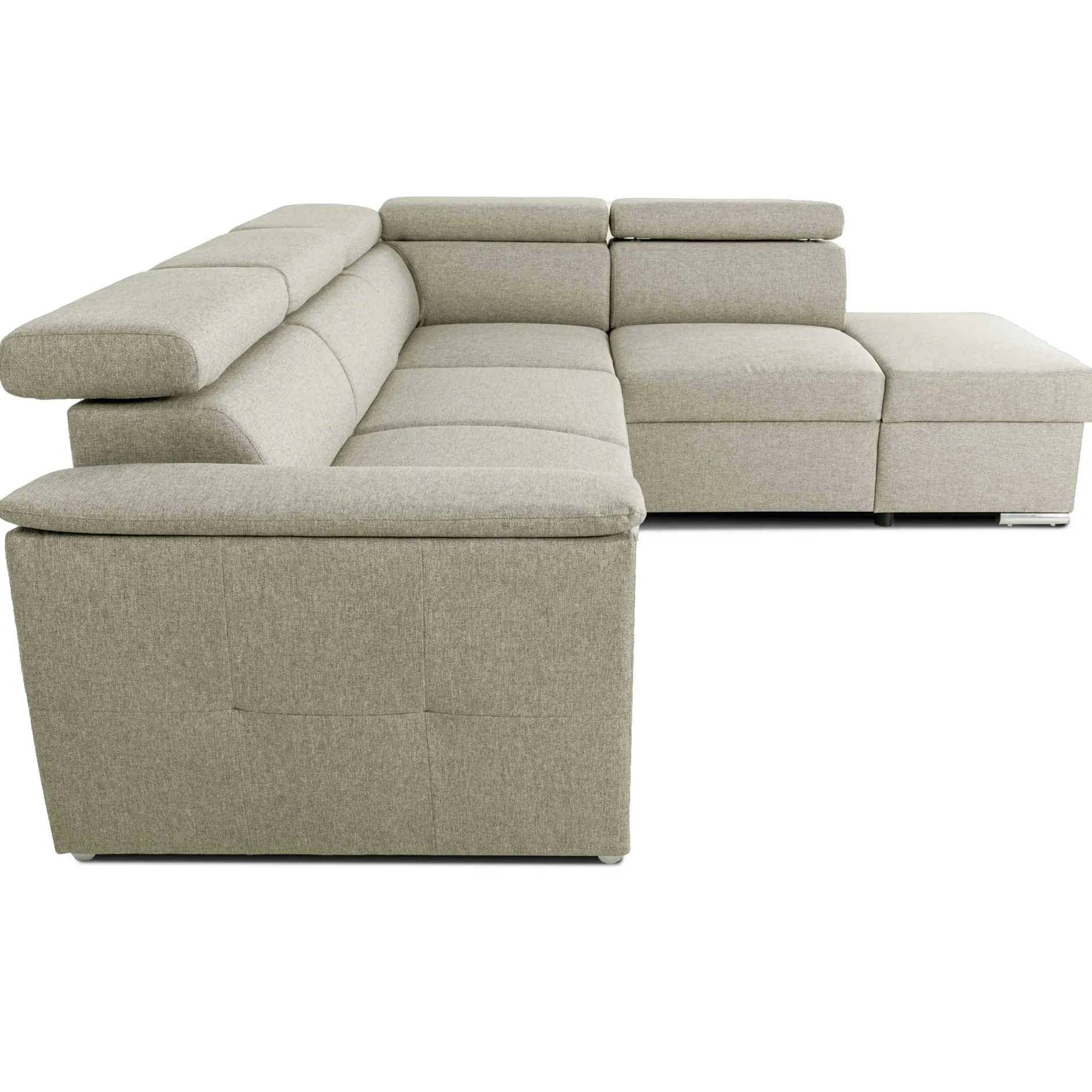 Daytona Ecksofa rechts - verstellbare Rückenlehnen - beige