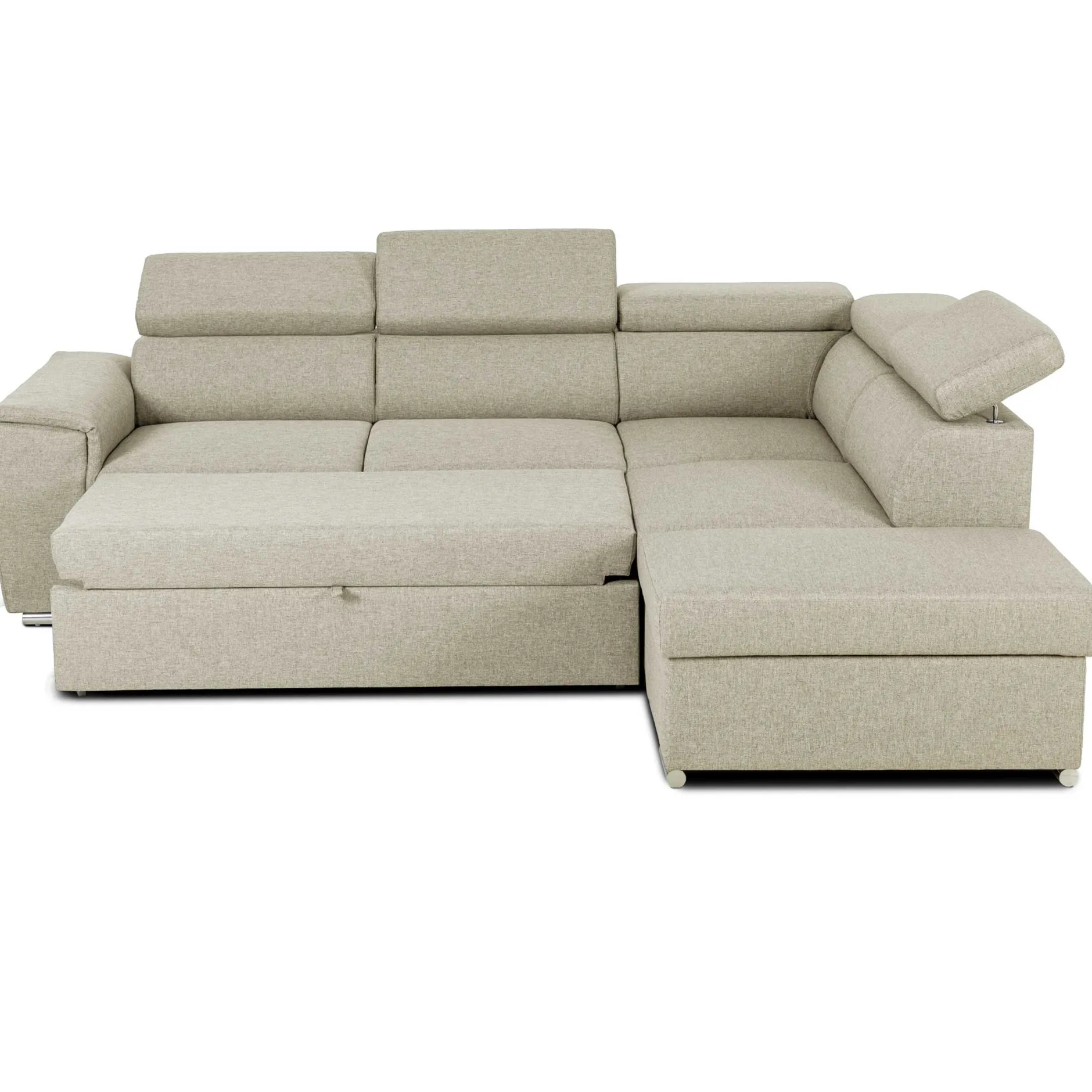 Daytona Ecksofa rechts - verstellbare Rückenlehnen - beige