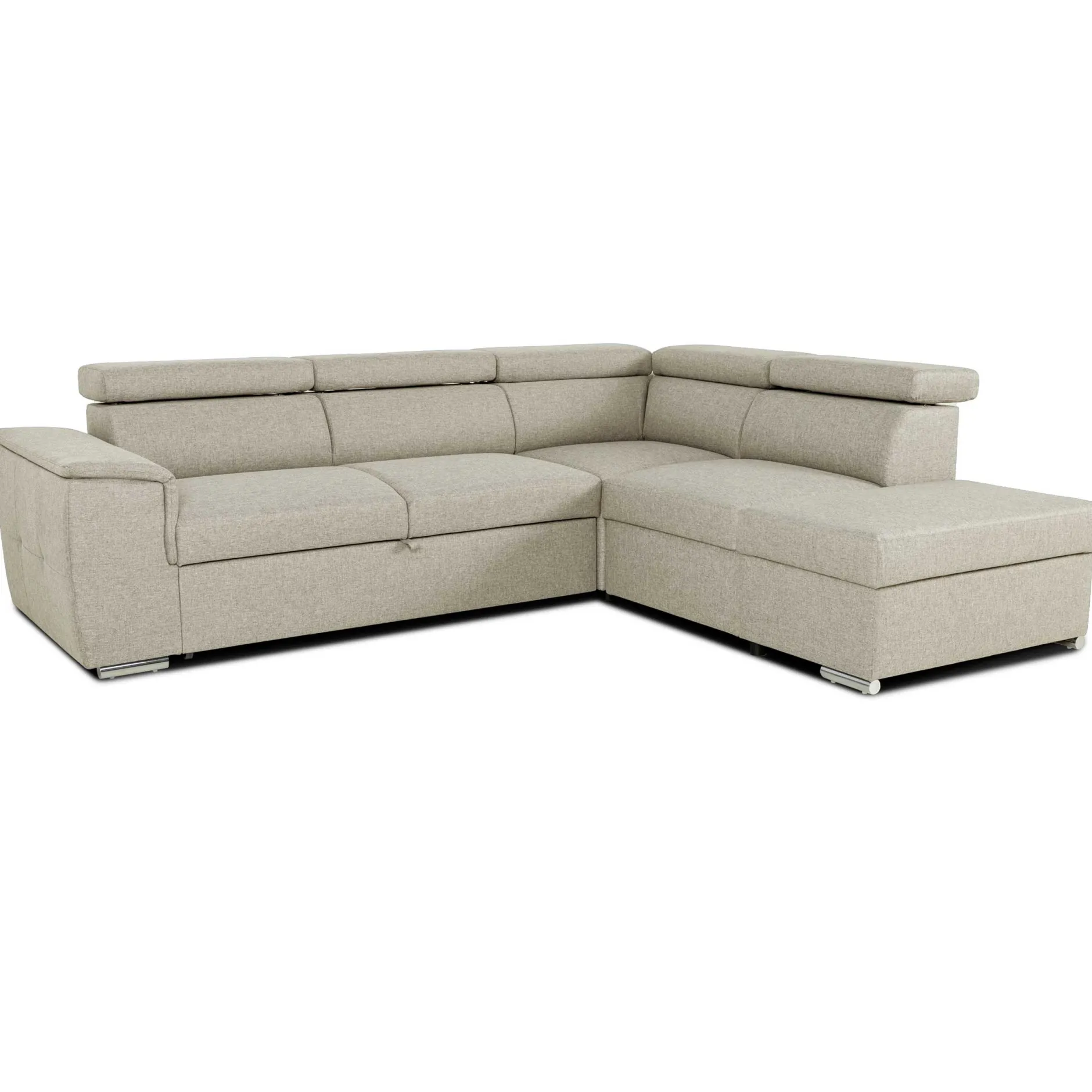 Daytona Ecksofa rechts - verstellbare Rückenlehnen - beige