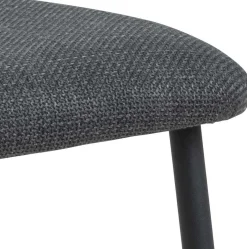 Denise Esszimmerstuhl: Basel Fabric, Dunkelgrau und Schwarzstahl