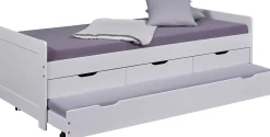 Desert Einzelbett 90x200cm mit Schubladen - weiß