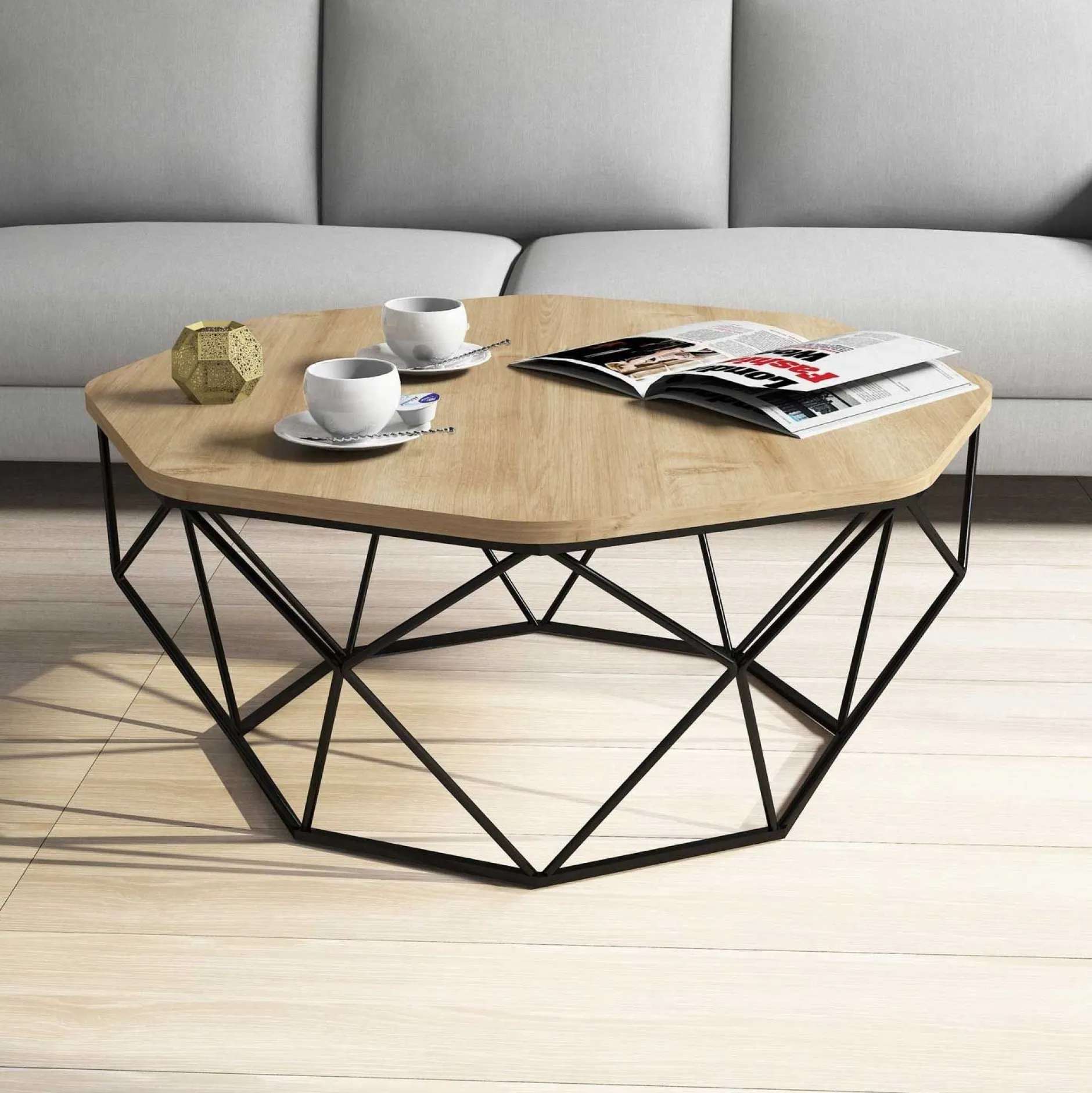 Diamond Couchtisch | 100 % MELAMIN | Eiche