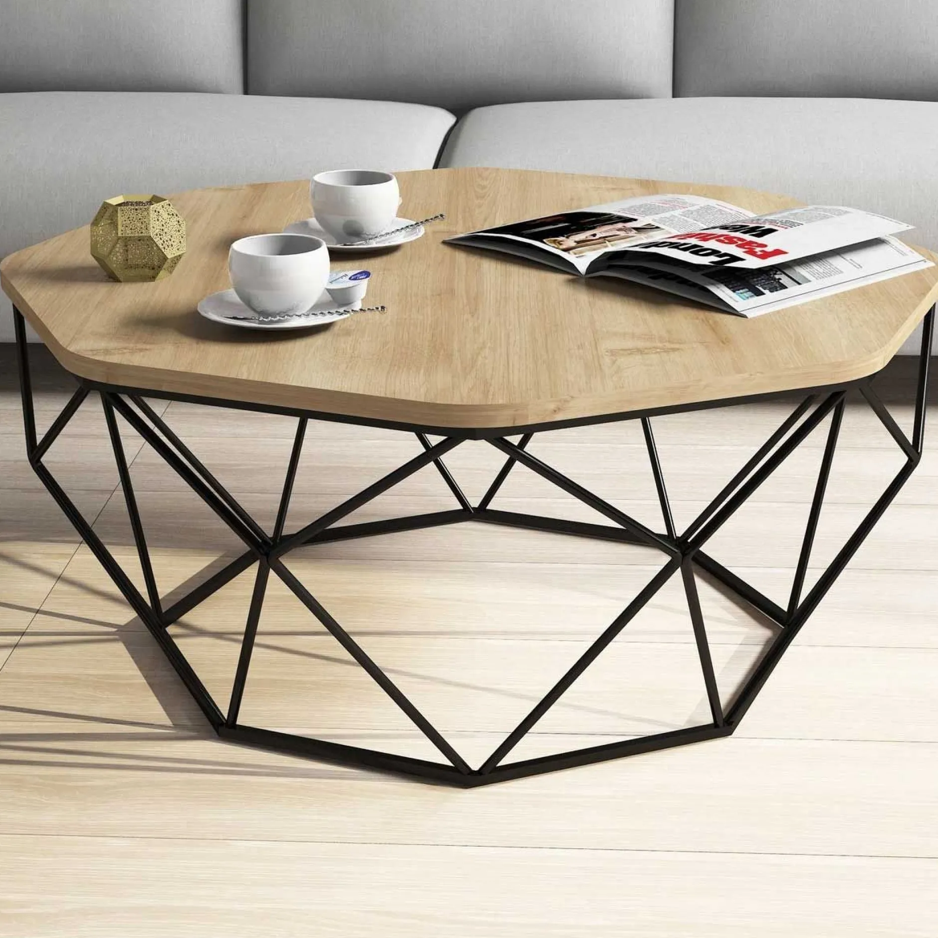 Diamond Couchtisch | 100 % MELAMIN | Eiche