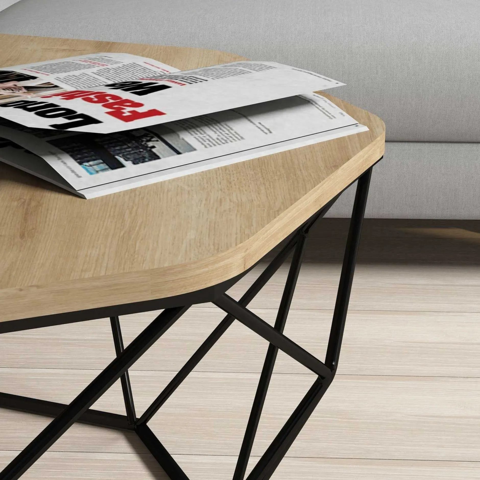 Diamond Couchtisch | 100 % MELAMIN | Eiche