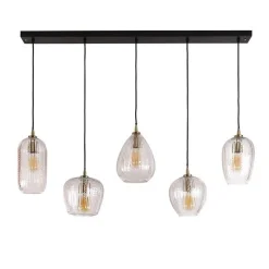 Dina Hängeleuchte 120 cm-transparentes Glas